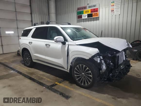 2025 Hyundai Palisade Calligraphy z VIN KM8R7DGE0SU951463, wystawiony jako Copart lot #82120605 z przebiegiem 1 313 mil mil oraz Szkoda całkowita • Salvage title. Historia ofert i sprzedaży dostępna na DreamBid. Obrazek 4.