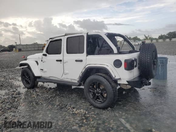 2022 Jeep Wrangler Unlimited Sahara с VIN 1C4HJXEN0NW163393, выставлен на аукционе Copart как лот 70530165 с пробегом Не указан миль и Списание • Salvage title. История ставок и продаж доступна на DreamBid. Изображение 2.