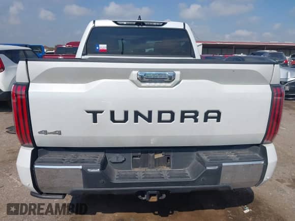 2024 Toyota Tundra 1794 Edition with VIN 5TFMA5DB0RX214515, listed as a IAAI auction lot 43086489 with 35,896 mi miles and . Bid and sale history available at DreamBid. Image 16.