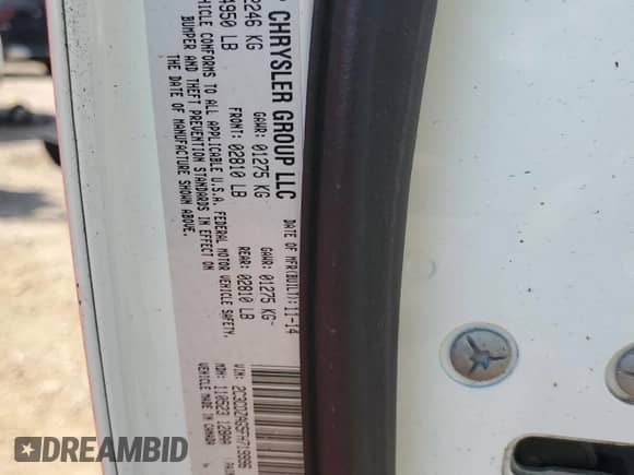 2015 Dodge Challenger SXT with VIN 2C3CDZAG5FH719996, listed as a Copart auction lot 71325815 with 167,364 mi miles and Salvage title. Bid and sale history available at DreamBid. Image 12.