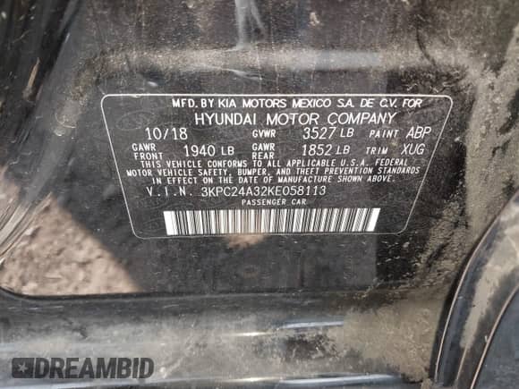 2019 Hyundai Accent SE z VIN 3KPC24A32KE058113, wystawiony jako IAAI lot #43178272 z przebiegiem 89 662 mil mil oraz . Historia ofert i sprzedaży dostępna na DreamBid. Obrazek 9.