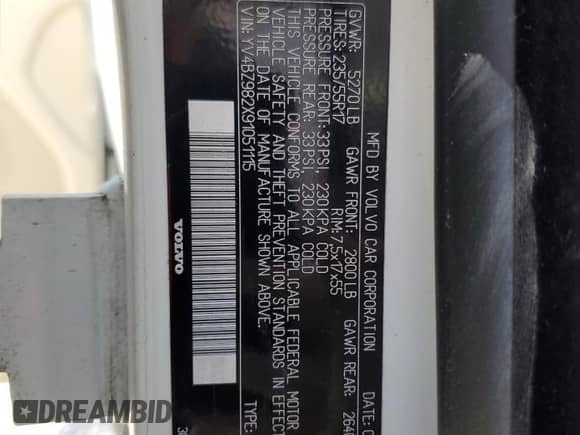 2009 Volvo XC70 3.2L z VIN YV4BZ982X91051115, wystawiony jako Copart lot #81859575 z przebiegiem 133 250 mil mil oraz Szkoda całkowita • Salvage title. Historia ofert i sprzedaży dostępna na DreamBid. Obrazek 13.