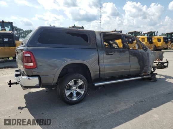 2020 Ram 1500 Laramie with VIN 1C6SRFJM9LN344248, listed as a Copart auction lot 63751575 with Not provided miles and Salvage title. Bid and sale history available at DreamBid. Image 3.