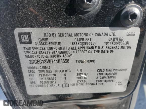 2007 Chevrolet Silverado 1500 LS с VIN 2GCEC13V071103556, выставлен на аукционе Copart как лот 85480544 с пробегом 177 573 миль миль и Чистый • Clean title. История ставок и продаж доступна на DreamBid. Изображение 12.