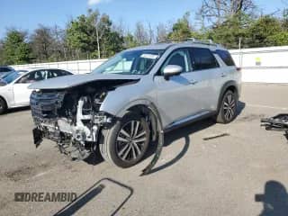 2023 Nissan Pathfinder Platinum with VIN 5N1DR3DK2PC226632, listed as a Copart auction lot 80541695 with 4,019 mi miles and Salvage title. Bid and sale history available at DreamBid. Image 1.