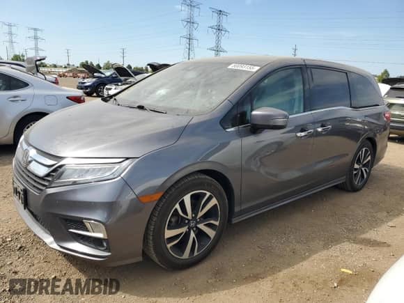 2018 Honda Odyssey Elite with VIN 5FNRL6H9XJB021929, listed as a Copart auction lot 80093155 with 180,582 mi miles and Salvage title. Bid and sale history available at DreamBid. Image 1.