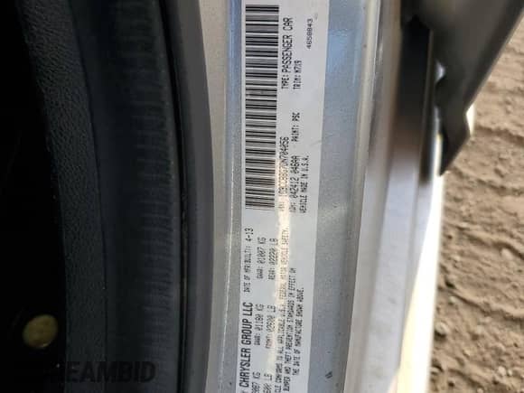 2013 Chrysler 200 Touring with VIN 1C3CCBBG7DN704056, listed as a Copart auction lot 81915575 with 142,327 mi miles and Salvage title. Bid and sale history available at DreamBid. Image 12.