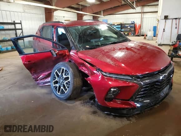 2023 Chevrolet Blazer RS with VIN 3GNKBKRS4PS202580, listed as a Copart auction lot 80888045 with 11,975 mi miles and Non repairable. Bid and sale history available at DreamBid. Image 4.