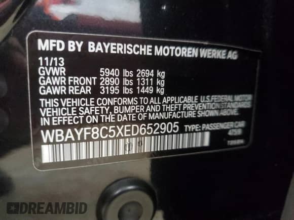 2014 BMW 7 Series ALPINA B7 xDrive с VIN WBAYF8C5XED652905, выставлен на аукционе Copart как лот 47266495 с пробегом 168 425 миль миль и Чистый • Clean title. История ставок и продаж доступна на DreamBid. Изображение 12.