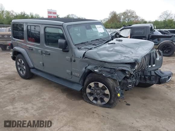 2022 Jeep Wrangler Unlimited Sahara с VIN 1C4HJXEG7NW138105, выставлен на аукционе IAAI как лот 42146898 с пробегом Не указан миль и . История ставок и продаж доступна на DreamBid. Изображение 1.