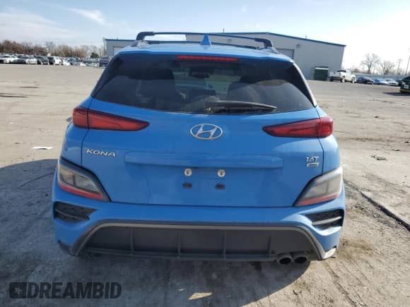 2022 Hyundai Kona N Line z VIN KM8K3CA30NU801565, wystawiony jako Copart lot #85348704 z przebiegiem 65 817 mil mil oraz Szkoda całkowita • Salvage title. Historia ofert i sprzedaży dostępna na DreamBid. Obrazek 6.