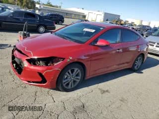 2017 Hyundai Elantra Limited with VIN KMHD84LF0HU243079, listed as a Copart auction lot 67252905 with 109,657 mi miles and Salvage title. Bid and sale history available at DreamBid. Image 1.