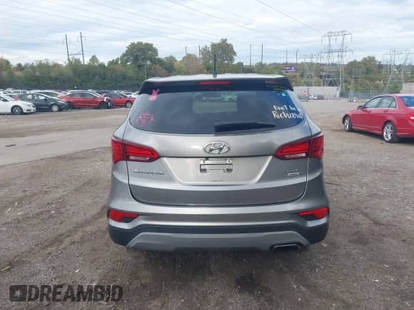 2018 Hyundai Santa Fe 2.4L with VIN 5NMZTDLBXJH092741, listed as a IAAI auction lot 43514175 with 107,947 mi miles and . Bid and sale history available at DreamBid. Image 17.
