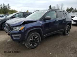 2018 Jeep Compass Trailhawk z VIN 3C4NJDDB3JT417204, wystawiony jako Copart lot #71890115 z przebiegiem 152 858 mil mil oraz Szkoda całkowita • Salvage title. Historia ofert i sprzedaży dostępna na DreamBid. Obrazek 1.