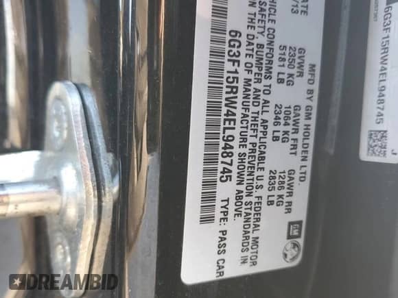 2014 Chevrolet SS с VIN 6G3F15RW4EL948745, выставлен на аукционе Copart как лот 68142585 с пробегом 124 676 миль миль и Списание • Salvage title. История ставок и продаж доступна на DreamBid. Изображение 13.