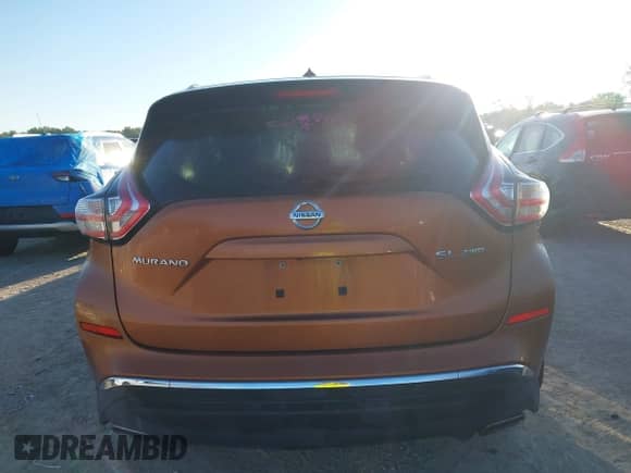 2015 Nissan Murano S with VIN 5N1AZ2MH7FN250803, listed as a IAAI auction lot 43367102 with 153,359 mi miles and . Bid and sale history available at DreamBid. Image 16.