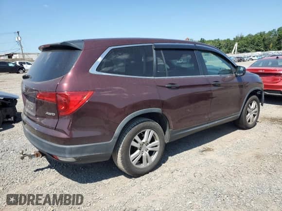 2016 Honda Pilot LX z VIN 5FNYF6H17GB020081, wystawiony jako Copart lot #68360665 z przebiegiem Nie podano mil oraz Szkoda całkowita • Salvage title. Historia ofert i sprzedaży dostępna na DreamBid. Obrazek 3.