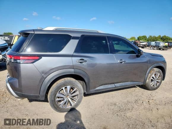 2023 Nissan Pathfinder SL with VIN 5N1DR3CC1PC219083, listed as a Copart auction lot 70960285 with 38,494 mi miles and Salvage title. Bid and sale history available at DreamBid. Image 3.