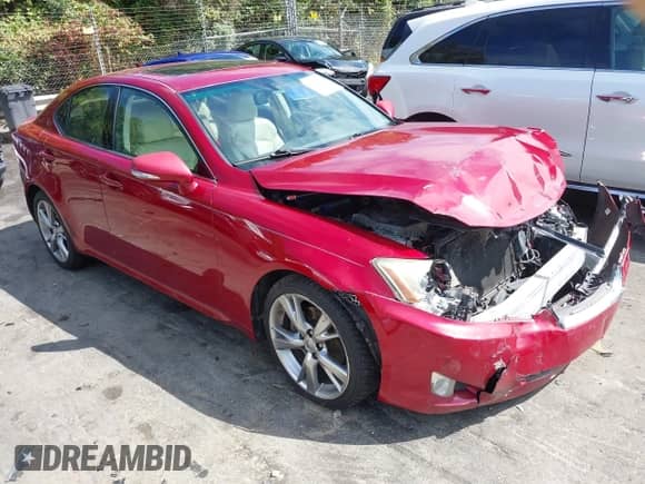 2010 Lexus IS 250 z VIN JTHBF5C21A5119227, wystawiony jako IAAI lot #43194389 z przebiegiem Nie podano mil oraz . Historia ofert i sprzedaży dostępna na DreamBid. Obrazek 1.