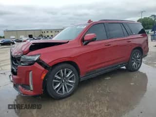 2021 Cadillac Escalade Sport with VIN 1GYS3FKL9MR226155, listed as a Copart auction lot 55998785 with 96,725 mi miles and Salvage title. Bid and sale history available at DreamBid. Image 1.