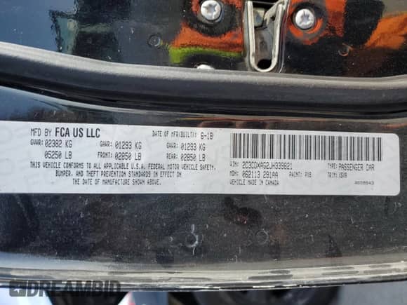 2018 Dodge Charger Police z VIN 2C3CDXAG2JH339821, wystawiony jako Copart lot #44416695 z przebiegiem Nie podano mil oraz Szkoda całkowita • Salvage title. Historia ofert i sprzedaży dostępna na DreamBid. Obrazek 12.