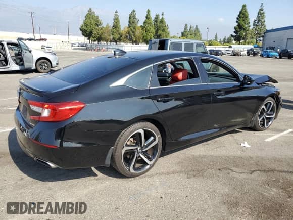 2020 Honda Accord Sport with VIN 1HGCV1F39LA021631, listed as a Copart auction lot 81905005 with 98,534 mi miles and Salvage title. Bid and sale history available at DreamBid. Image 3.