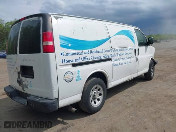 2010 Chevrolet Express Cargo with VIN 1GCUGADX7A1171480, listed as a IAAI auction lot 42105333 with 235,624 mi miles and . Bid and sale history available at DreamBid. Image 4.