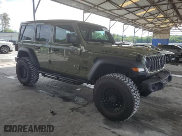 2025 Jeep Wrangler Sport S с VIN 1C4PJXDG7SW536309, выставлен на аукционе Copart как лот 53847575 с пробегом 1 476 миль миль и Списание • Salvage title. История ставок и продаж доступна на DreamBid. Изображение 4.