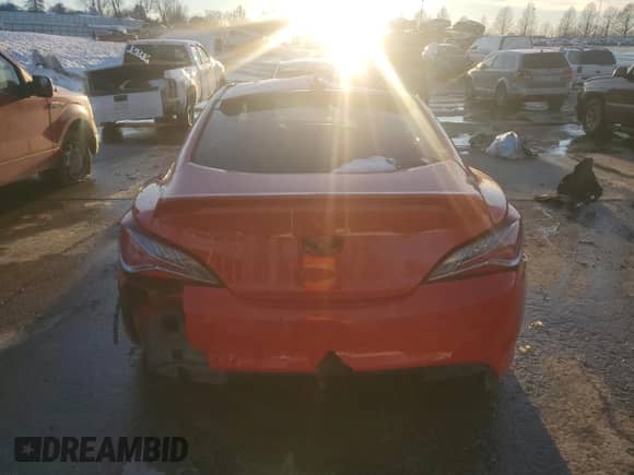 2013 Hyundai Genesis Coupe R-Spec with VIN KMHHT6KD5DU081763, listed as a Copart auction lot 41408905 with Not provided miles and Salvage title. Bid and sale history available at DreamBid. Image 6.