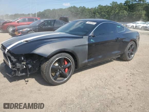 2020 Ford Mustang Bullitt с VIN 1FA6P8K07L5582287, выставлен на аукционе Copart как лот 59202065 с пробегом 110 766 миль миль и Списание • Salvage title. История ставок и продаж доступна на DreamBid. Изображение 1.