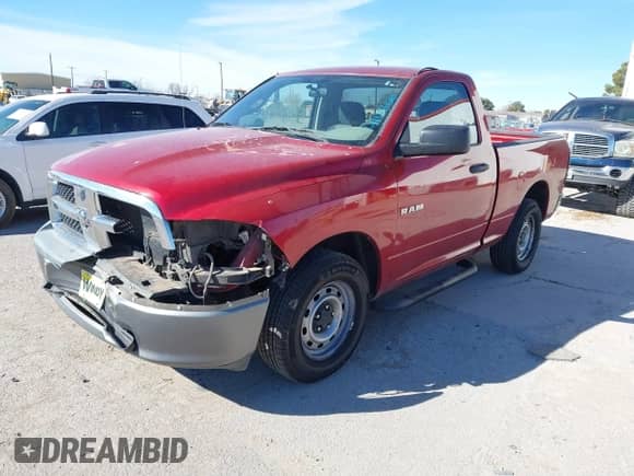 2010 Dodge 1500 ST with VIN 3D7JB1EK1AG104871, listed as a IAAI auction lot 41176420 with 126,495 mi miles and . Bid and sale history available at DreamBid. Image 2.