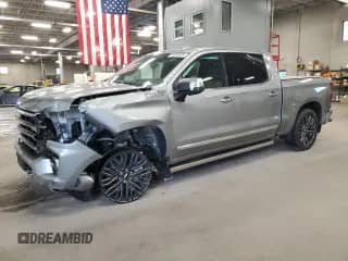 2024 Chevrolet Silverado 1500 High Country z VIN 1GCUDJEL1RZ371160, wystawiony jako Copart lot #60599925 z przebiegiem 11 396 mil mil oraz Szkoda całkowita • Salvage title. Historia ofert i sprzedaży dostępna na DreamBid. Obrazek 1.