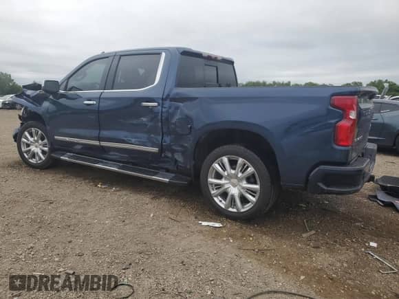 2023 Chevrolet Silverado 1500 High Country with VIN 1GCUDJE82PZ241915, listed as a Copart auction lot 65246765 with 61,743 mi miles and Salvage title. Bid and sale history available at DreamBid. Image 2.