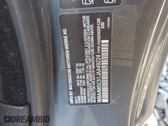 2018 BMW 4 Series 430i xDrive z VIN WBA4W5C51JAA49224, wystawiony jako Copart lot #80172915 z przebiegiem 79 309 mil mil oraz Szkoda całkowita • Salvage title. Historia ofert i sprzedaży dostępna na DreamBid. Obrazek 13.