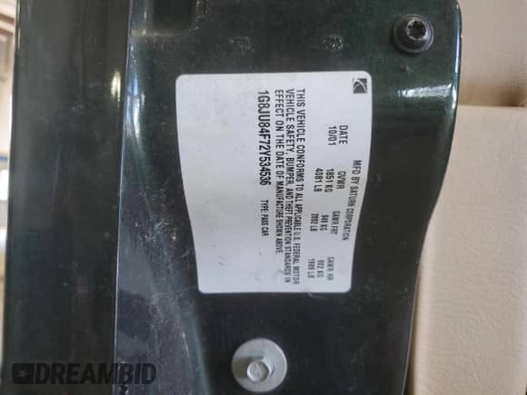 2002 Saturn LW with VIN 1G8JU84F72Y534536, listed as a Copart auction lot 58867855 with 112,167 mi miles and Salvage title. Bid and sale history available at DreamBid. Image 13.