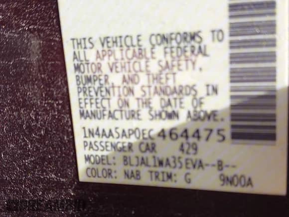 2014 Nissan Maxima S z VIN 1N4AA5AP0EC464475, wystawiony jako IAAI lot #42787428 z przebiegiem 167 872 mil mil oraz . Historia ofert i sprzedaży dostępna na DreamBid. Obrazek 9.