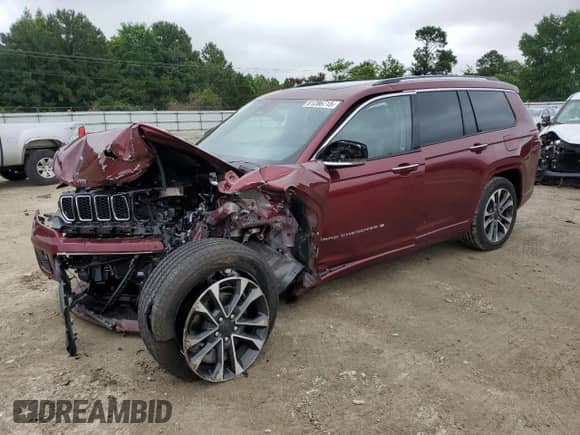 2022 Jeep Grand Cherokee Overland с VIN 1C4RJKDG5N8516550, выставлен на аукционе Copart как лот 61286715 с пробегом 42 138 миль миль и Списание • Salvage title. История ставок и продаж доступна на DreamBid. Изображение 1.