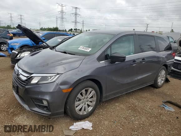 2019 Honda Odyssey LX with VIN 5FNRL6H2XKB131240, listed as a Copart auction lot 67848005 with 75,844 mi miles and Salvage title. Bid and sale history available at DreamBid. Image 1.