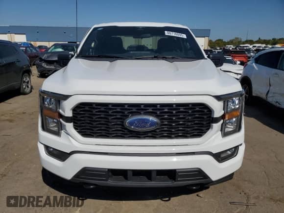 2023 Ford F-150 XL with VIN 1FTEX1EP6PKD76875, listed as a Copart auction lot 80718095 with 14,792 mi miles and Salvage title. Bid and sale history available at DreamBid. Image 5.