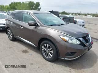2015 Nissan Murano SL with VIN 5N1AZ2MH1FN214332, listed as a IAAI auction lot 42971019 with 106,768 mi miles and . Bid and sale history available at DreamBid. Image 1.