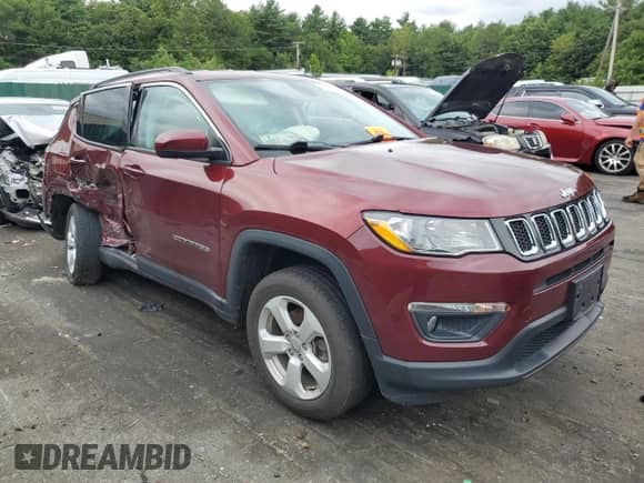 2021 Jeep Compass Latitude with VIN 3C4NJDBB7MT537515, listed as a Copart auction lot 70023295 with 41,801 mi miles and Salvage title. Bid and sale history available at DreamBid. Image 4.