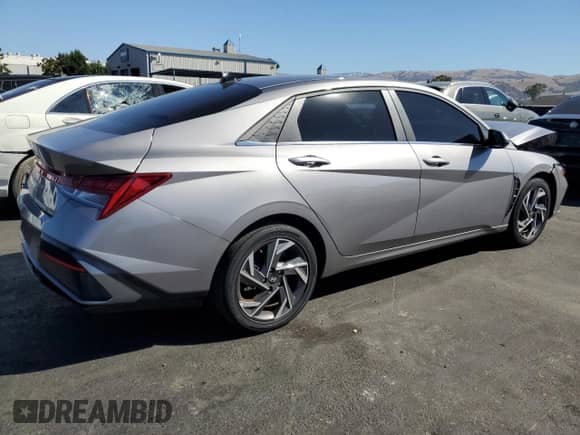2024 Hyundai Elantra Limited with VIN KMHLN4DJ4RU096001, listed as a Copart auction lot 66874095 with 75,346 mi miles and Salvage title. Bid and sale history available at DreamBid. Image 3.