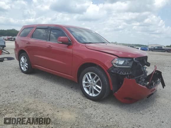 2019 Dodge Durango GT with VIN 1C4RDJDG9KC755836, listed as a Copart auction lot 59621215 with 130,319 mi miles and Salvage title. Bid and sale history available at DreamBid. Image 4.