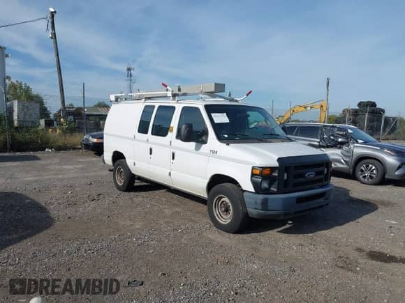 2011 Ford Econoline Cargo Commercial with VIN 1FTNE2EL5BDB28798, listed as a IAAI auction lot 43375192 with 52,410 mi miles and . Bid and sale history available at DreamBid. Image 1.