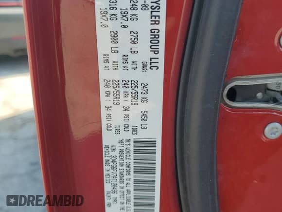 2010 Dodge Journey R/T with VIN 3D4PG6FV7AT120496, listed as a Copart auction lot 65142045 with 179,735 mi miles and Clean title. Bid and sale history available at DreamBid. Image 13.