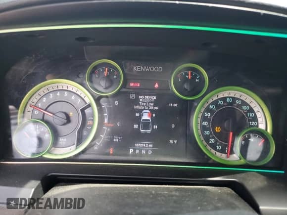 2016 Ram 1500 Sport with VIN 1C6RR7HT7GS282809, listed as a Copart auction lot 60872285 with 107,274 mi miles and Salvage title. Bid and sale history available at DreamBid. Image 9.