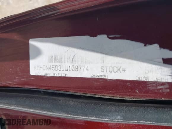 2001 Hyundai Elantra GLS с VIN KMHDN45D31U109774, выставлен на аукционе IAAI как лот 42785751 с пробегом 95 215 миль миль и . История ставок и продаж доступна на DreamBid. Изображение 9.