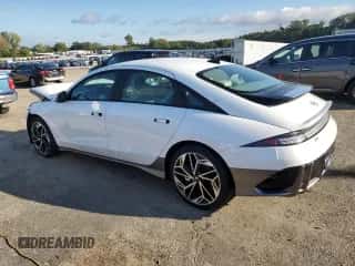 2025 Hyundai Ioniq 6 SEL with VIN KMHM34ACXSA099380, listed as a Copart auction lot 84194385 with 496 mi miles and Salvage title. Bid and sale history available at DreamBid. Image 2.