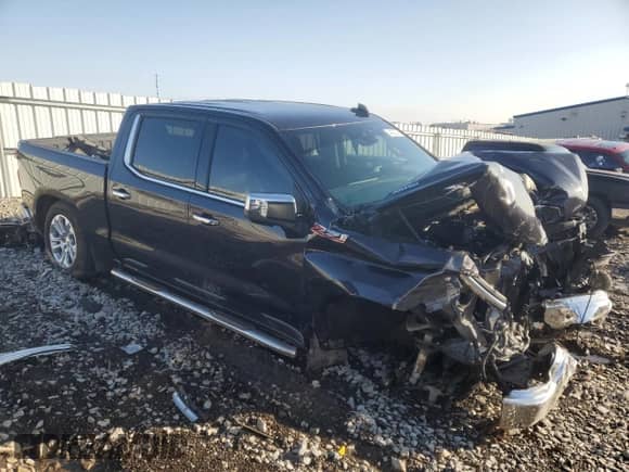 2023 Chevrolet Silverado 1500 LTZ with VIN 3GCUDGE88PG169248, listed as a Copart auction lot 44222615 with Not provided miles and Salvage title. Bid and sale history available at DreamBid. Image 4.