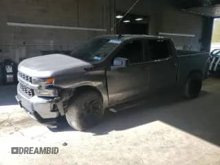 2020 Chevrolet Silverado 1500 Custom with VIN 1GCUYBEF2LZ201370, listed as a Copart auction lot 81977215 with 81,504 mi miles and Salvage title. Bid and sale history available at DreamBid. Image 1.